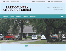 Tablet Screenshot of lakecountrychurchofchrist.org